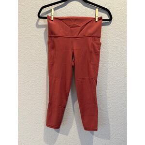 Athleta Salutation Stash 7/8 Legging Orange S‎